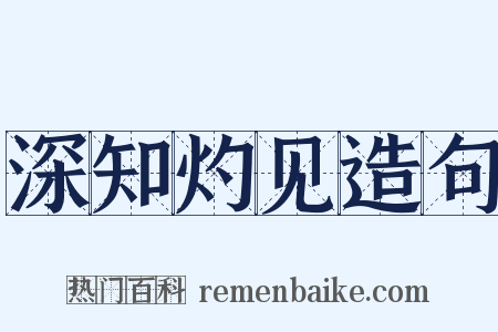 深知灼见造句是什么意思的图片